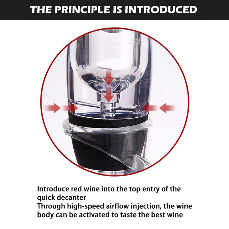 SacredHut | Wine aerator, decanter, pourer, set with filters, air purifier, stand diffuser, air aerator, sieve, aerator, wine for the dining room bar