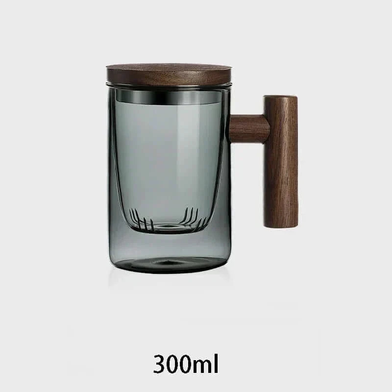 SacredHut | Ultramodern Glass Tea Cup with Filter and Lid