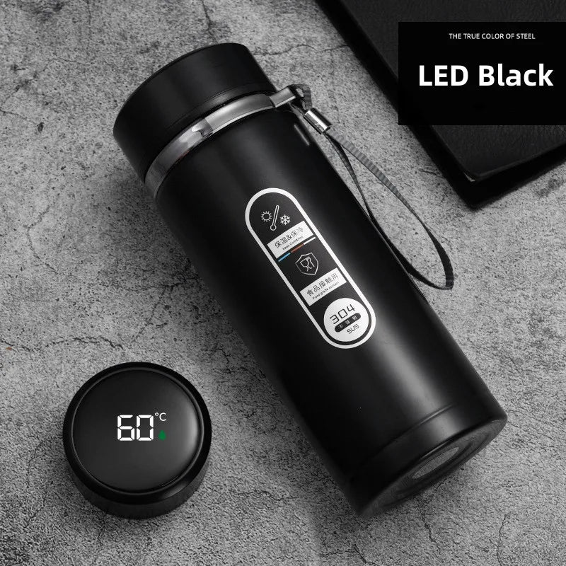 SacredHut | 800ml-1L Stainless Steel Thermos – Portable Vacuum Flask with LED Temperature Display