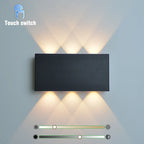 Rechargeable LED Wall Lamp, USB-C Touch Light with 3 Modes - Black, Tricolour (Warm white / Natural white / Cold white)