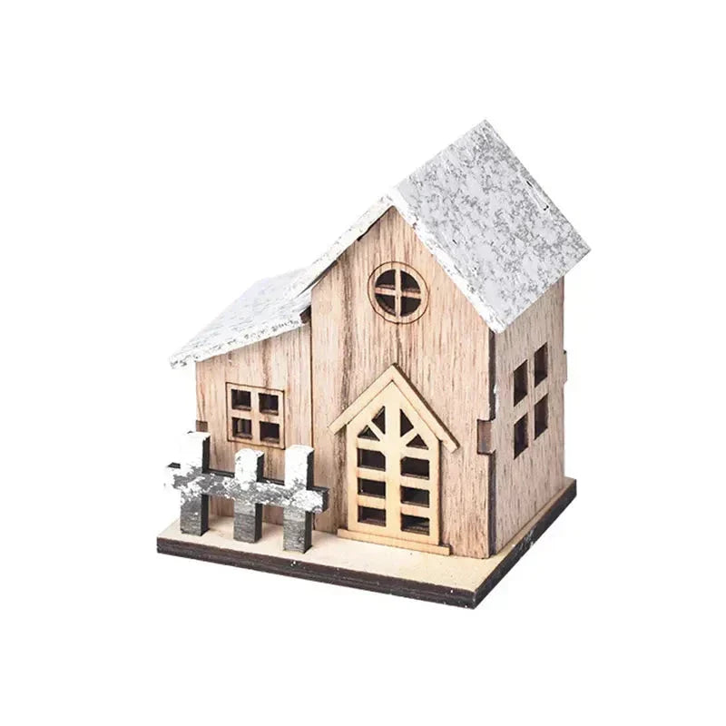 LED Christmas House Lantern, Battery-Powered Holiday Decoration - product view 7