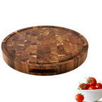 SacredHut | ButcherGrain | Thick round acacia butcher block