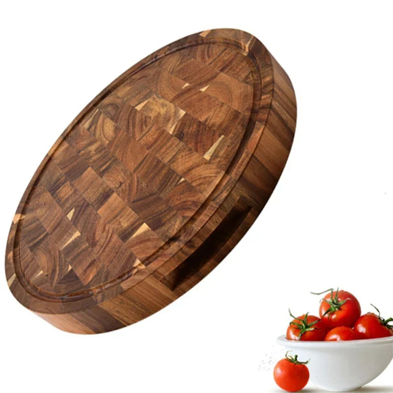 SacredHut | ButcherGrain | Thick round acacia butcher block
