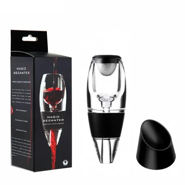 SacredHut | Wine aerator, decanter, pourer, set with filters, air purifier, stand diffuser, air aerator, sieve, aerator, wine for the dining room bar