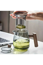 SacredHut | Wood Handle Glass Teapot