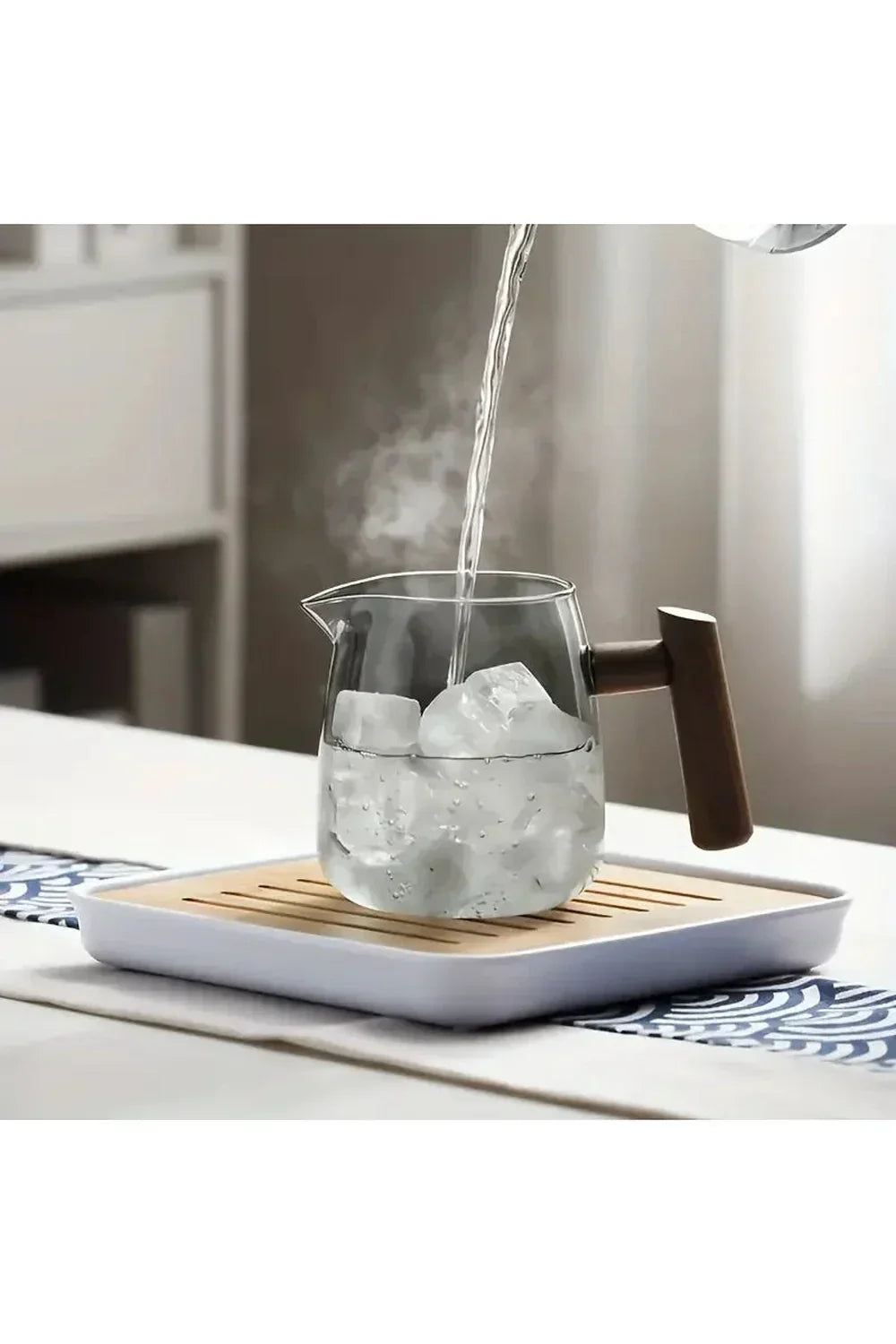 SacredHut | Wood Handle Glass Teapot