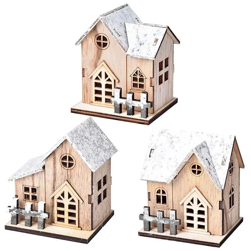 LED Christmas House Lantern, Battery-Powered Holiday Decoration - product view 5