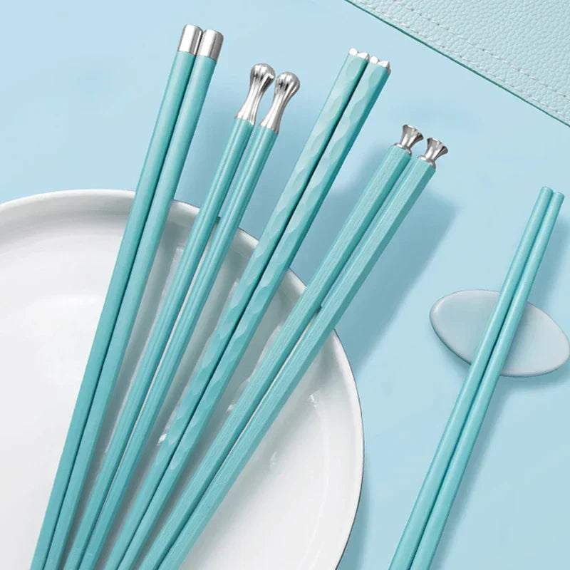 SacredHut | DineLux – Luxurious Chopstick Set with Refined Designs (5 Pairs)
