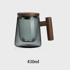 SacredHut | Ultramodern Glass Tea Cup with Filter and Lid