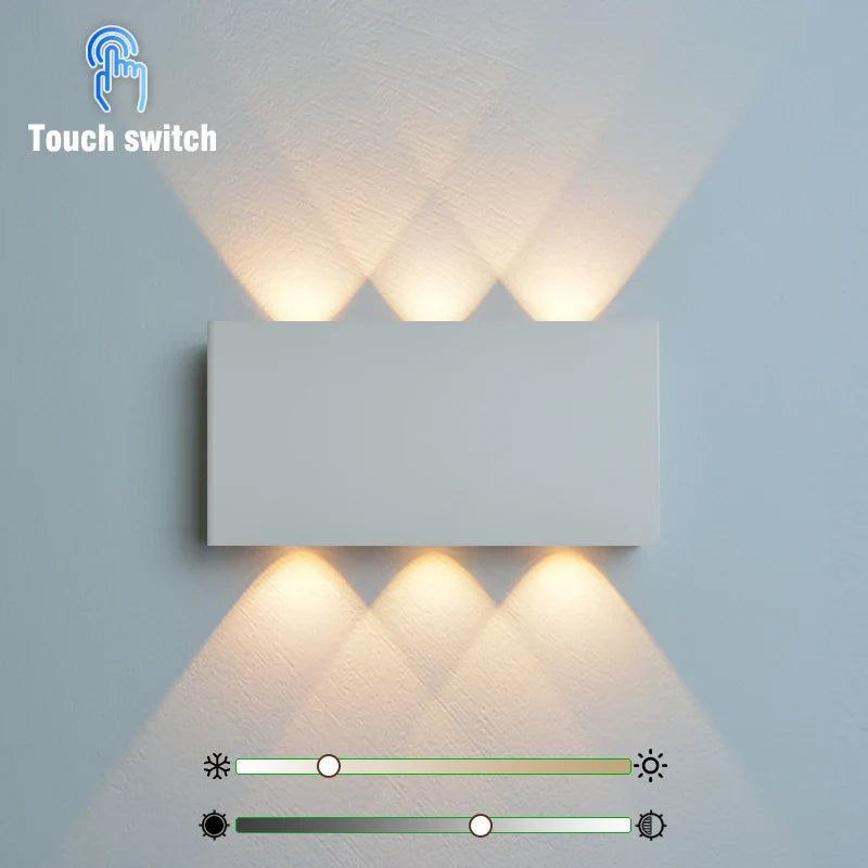 Rechargeable LED Wall Lamp, USB-C Touch Light with 3 Modes - White, Tricolour (Warm white / Natural white / Cold white)