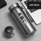 SacredHut | 800ml-1L Stainless Steel Thermos – Portable Vacuum Flask with LED Temperature Display