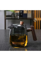 SacredHut | Wood Handle Glass Teapot