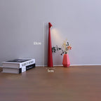 Rechargeable LED Table Lamp, Slim Touch-Dimmable Bedside Light - Red, Changeable