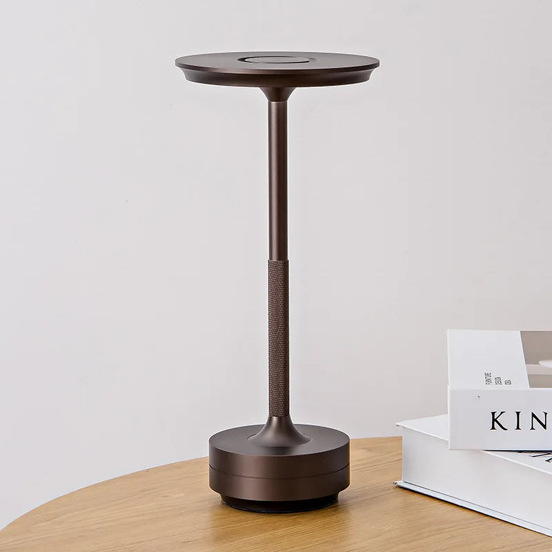 USB-C Rechargeable Table Lamp, Dimmable Aluminum LED Light - Champagne