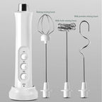 SacredHut | 3 In 1 Electric Milk Frother Rechargeable Milk Frother Handheld Frothing Device High Speeds Milk Frother Drink Mixer Coffee