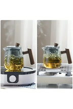 SacredHut | Wood Handle Glass Teapot