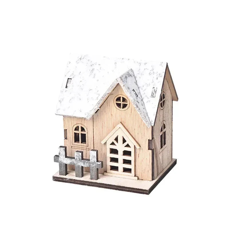 LED Christmas House Lantern, Battery-Powered Holiday Decoration - product view 8
