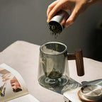 SacredHut | Ultramodern Glass Tea Cup with Filter and Lid