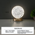 Crystal-Style LED Night Light, Rechargeable Touch-Dimming Lamp - Ball