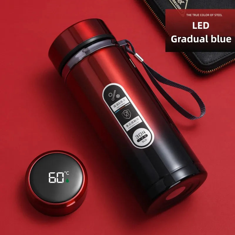 SacredHut | 800ml-1L Stainless Steel Thermos – Portable Vacuum Flask with LED Temperature Display