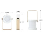 Folding Rechargeable Lantern, Wood-Handle LED Table Lamp - product view 9