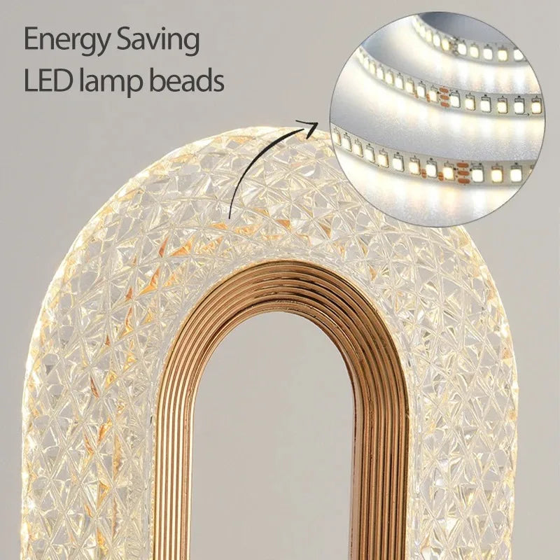 Crystal-Style LED Night Light, Rechargeable Touch-Dimming Lamp - product view 4