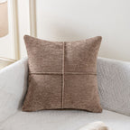 Stitched Throw Pillow Cover, Soft Microfiber Hidden-Zipper Cushion Cover — product view 1