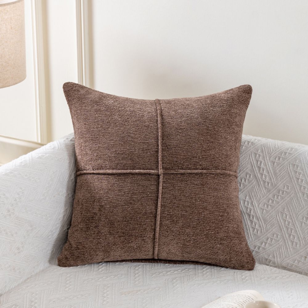 Stitched Throw Pillow Cover, Soft Microfiber Hidden-Zipper Cushion Cover — product view 7