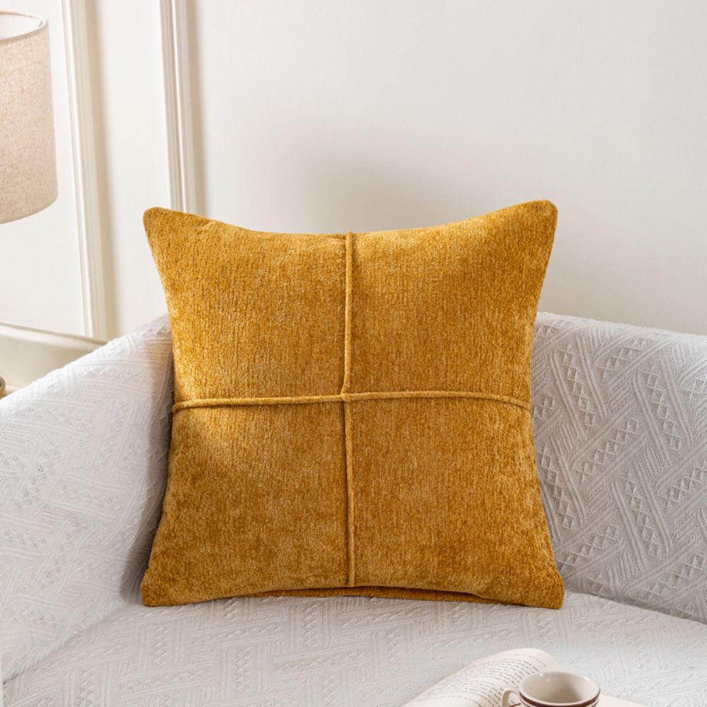 Stitched Throw Pillow Cover, Soft Microfiber Hidden-Zipper Cushion Cover — product view 10