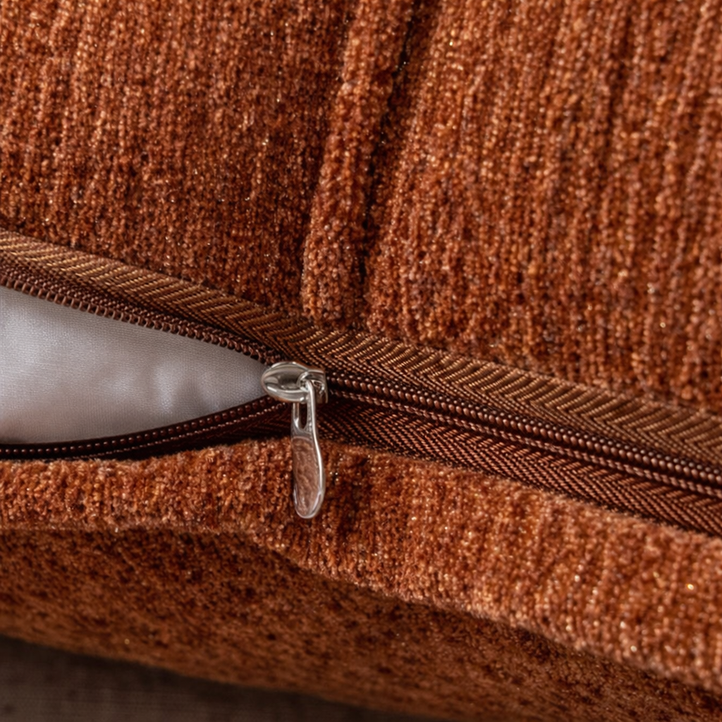 Stitched Throw Pillow Cover, Soft Microfiber Hidden-Zipper Cushion Cover — product view 5