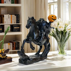 Headless Horseman Halloween Figurine, Resin Pumpkin Rider Decor - product view 5