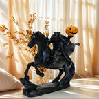Headless Horseman Halloween Figurine, Resin Pumpkin Rider Decor - product view 1