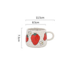 Fruit Pattern Ceramic Coffee Mug, 10.14 fl oz Tea and Cocoa Cup — product view 11