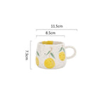 Fruit Pattern Ceramic Coffee Mug, 10.14 fl oz Tea and Cocoa Cup — product view 9