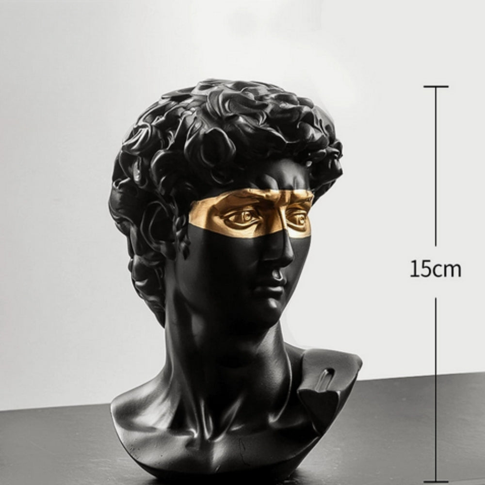 David Bust Sculpture, 6-Inch Renaissance-Inspired Resin Decor — product view 8