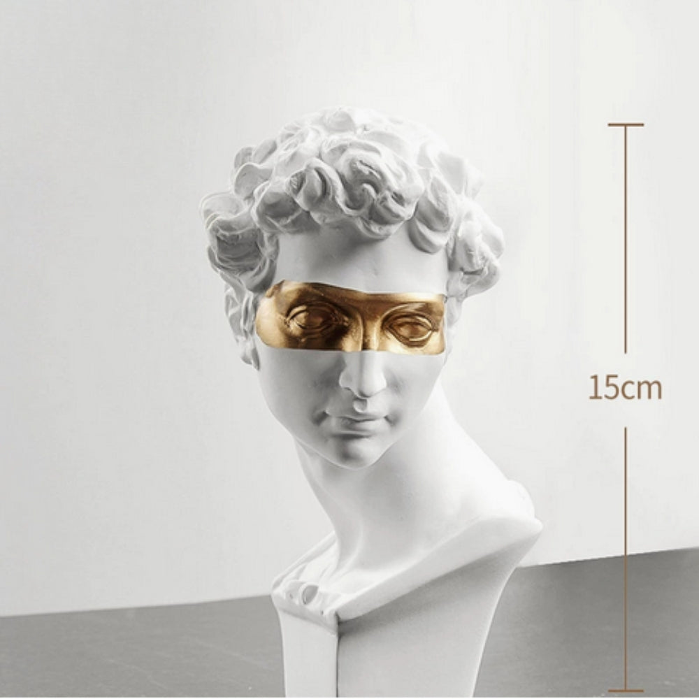 David Bust Sculpture, 6-Inch Renaissance-Inspired Resin Decor — product view 10