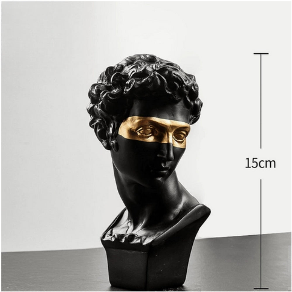 David Bust Sculpture, 6-Inch Renaissance-Inspired Resin Decor — product view 9