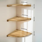 Solid Wood Corner Floating Shelf — product view 4