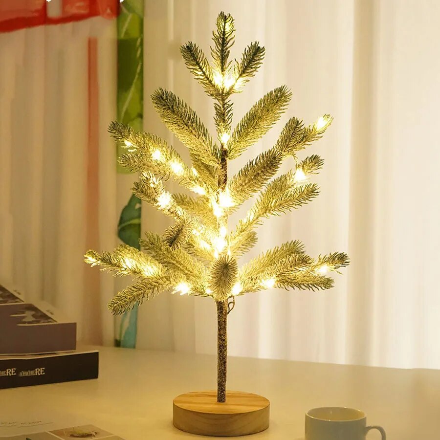 LED Tabletop Christmas Tree, 50 cm with 50 Warm White Lights - product view 4