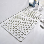 Non-Slip Shower Mat with Suction Cups & Drain Holes — White