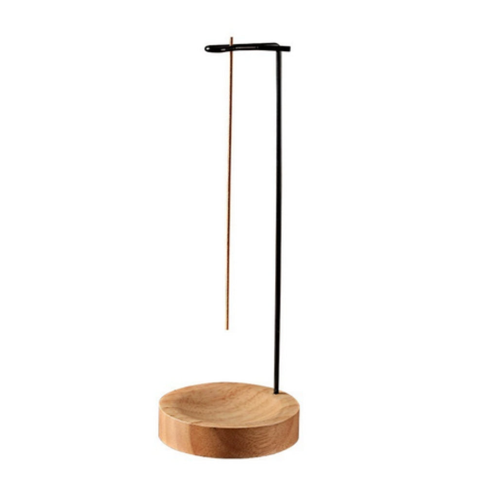 Wooden Incense Burner with Metal Holder, Decorative Incense Stand — product view 4