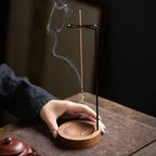 Wooden Incense Burner with Metal Holder, Decorative Incense Stand — product view 2