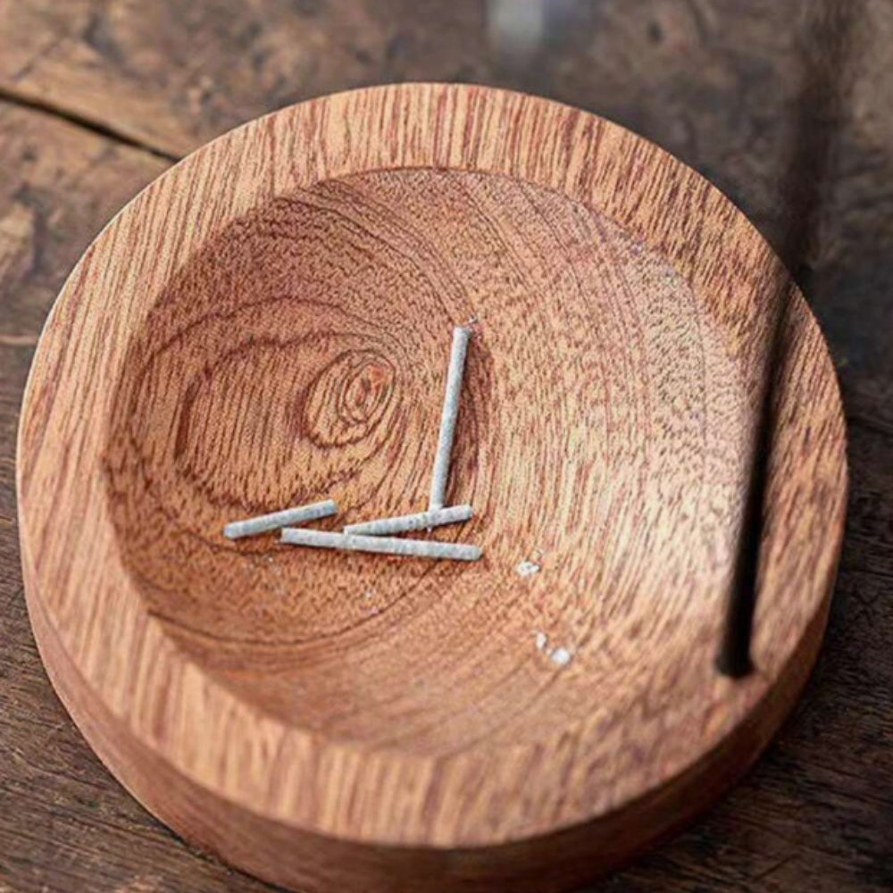 Wooden Incense Burner with Metal Holder, Decorative Incense Stand — product view 11
