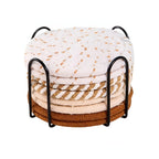 Woven Cotton Coasters, Set of 8 Absorbent Table Protectors — product view 10