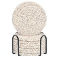 Woven Cotton Coasters, Set of 8 Absorbent Table Protectors — product view 1
