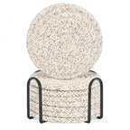 Woven Cotton Coasters, Set of 8 Absorbent Table Protectors — product view 1