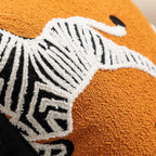 Embroidered Chenille Pillow Cover, Zebra and Geometric Cushion Designs — product view 8