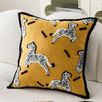 Embroidered Chenille Pillow Cover, Zebra and Geometric Cushion Designs — product view 6