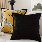 Embroidered Chenille Pillow Cover, Zebra and Geometric Cushion Designs — product view 7