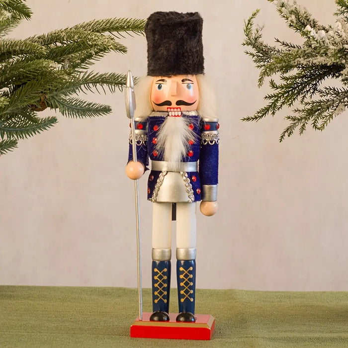Wooden Christmas Nutcracker Soldier Figurine, 5 Color Options - product view 8